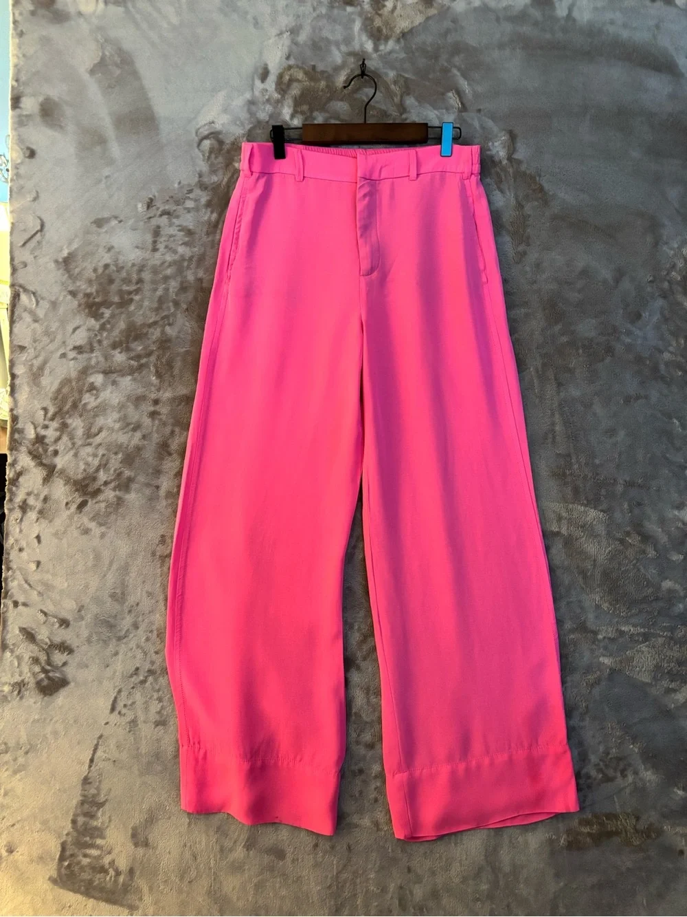 Zara Hot Pink Wide-Leg Trousers